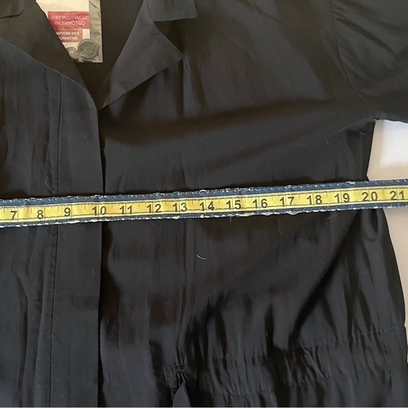 Alonne Long Sleeve Half Buttom Down Adjustable Waist Dress Black XL Large - Picture 9 of 10